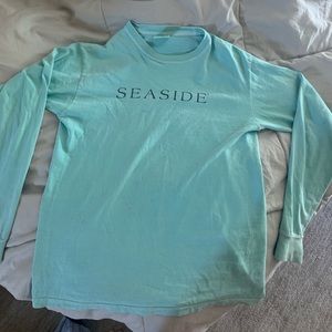 blue long sleeve seaside shirt